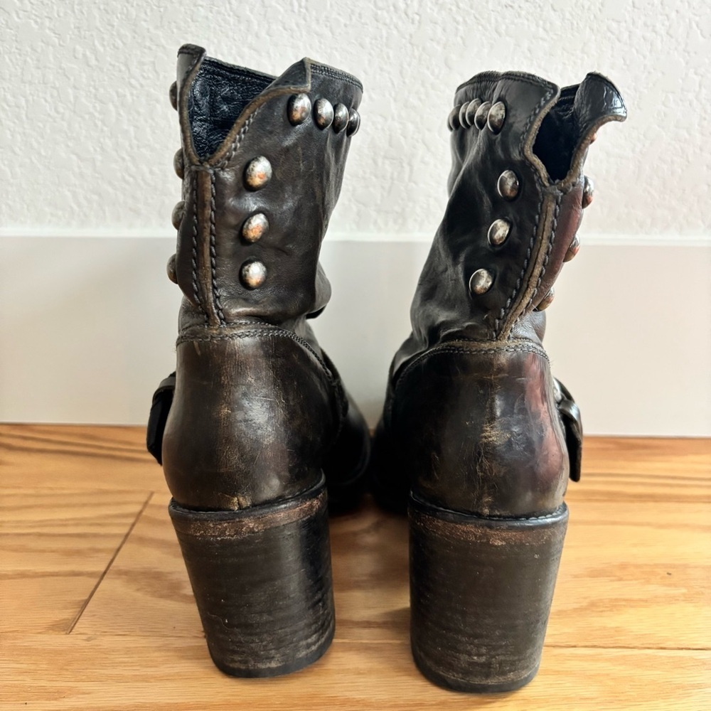 🐎 OXS Heeled Brown Leather Boots - size 38​​ - Picture 3 of 9